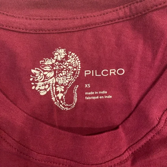 Anthropologie Pilcro Tulle Mesh Tee in Raspberry - Picture 6 of 12